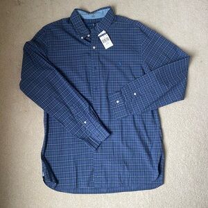 Ralph Lauren Navy, Red and White Plaid Button Down, Men’s size XL/TG